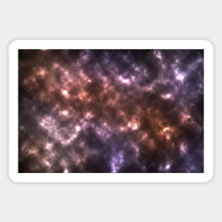 Peach and Purple Nebula Sticker